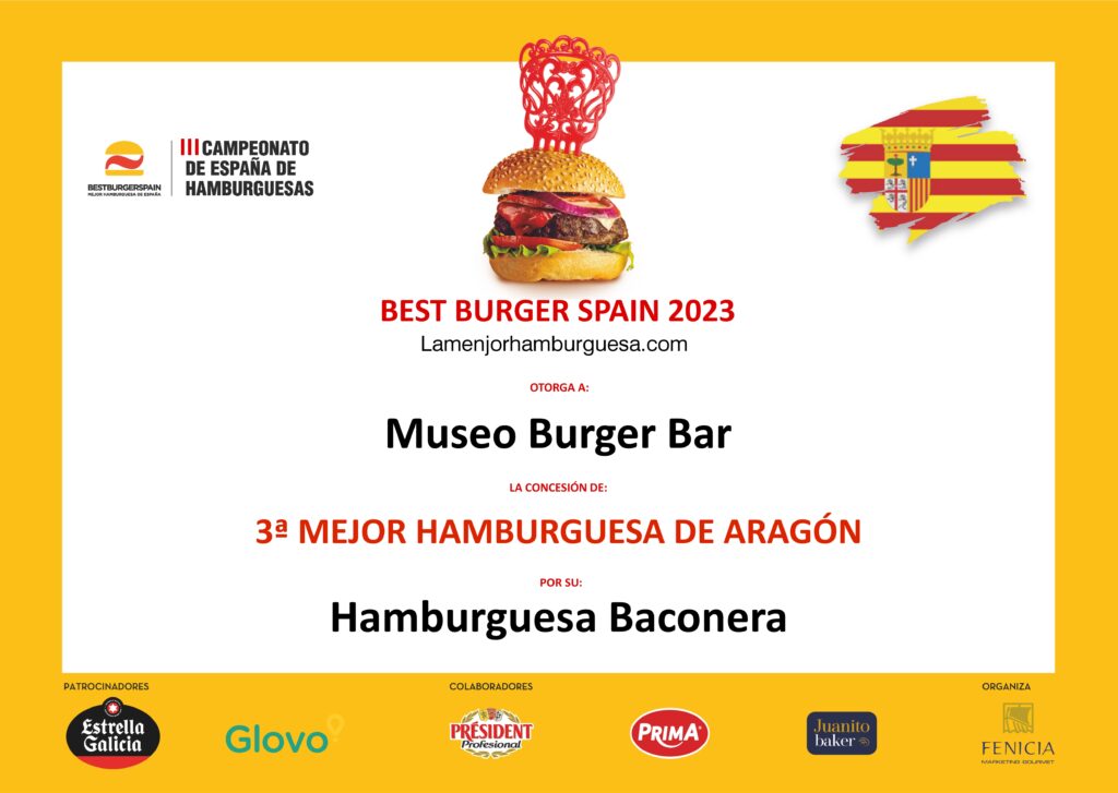 3a mejor Hamburguesa de Aragón