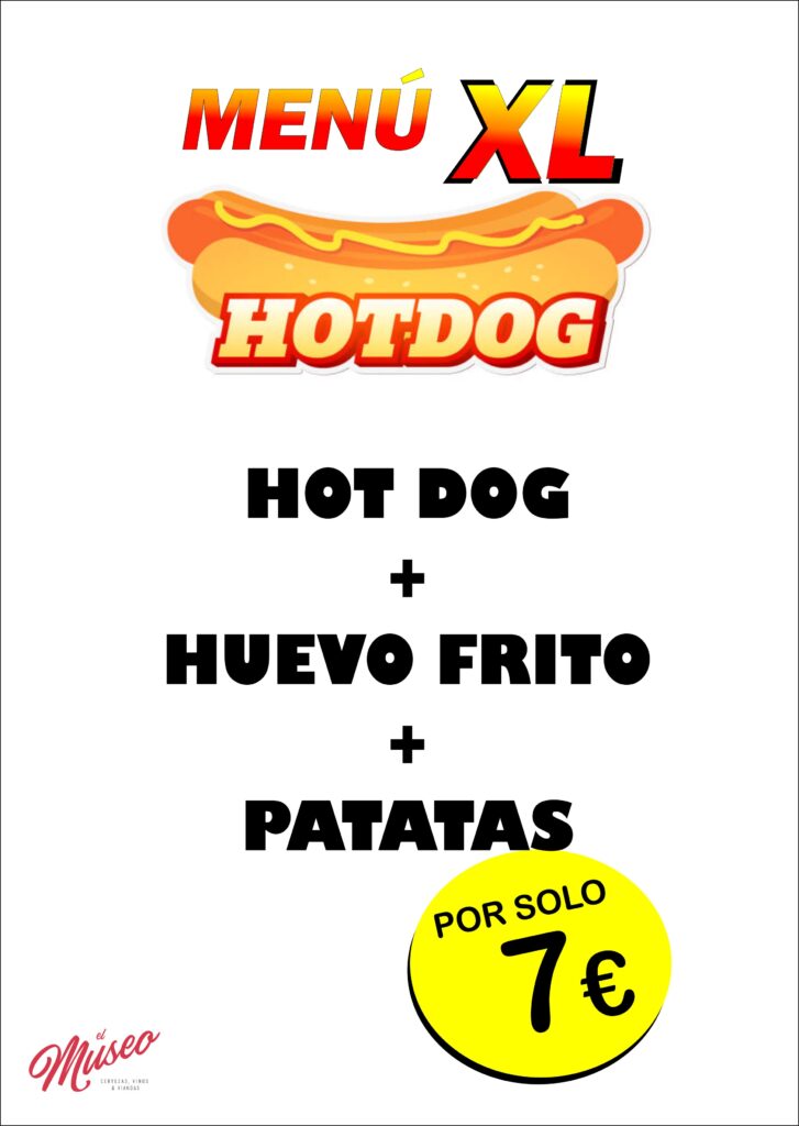 Promoción Menú Hotdog - MuseoBurgerBar